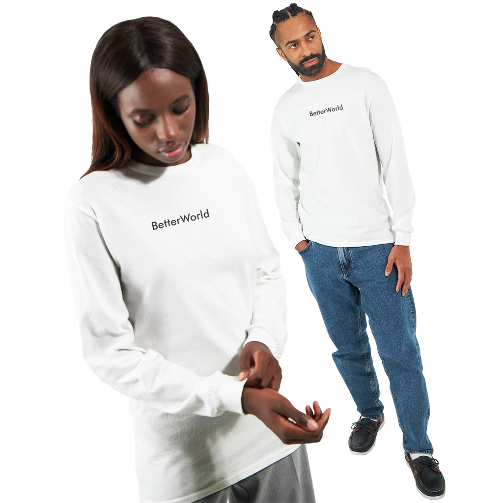 Chandail à manches longues unisexe, design Minimaliste