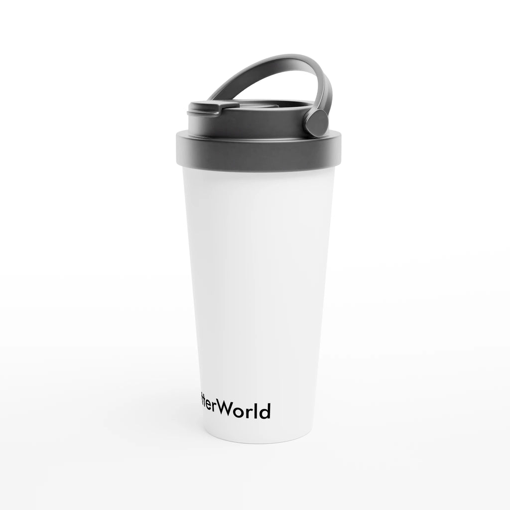 Tasse de voyage BetterWorld en acier inoxydable, design minimaliste