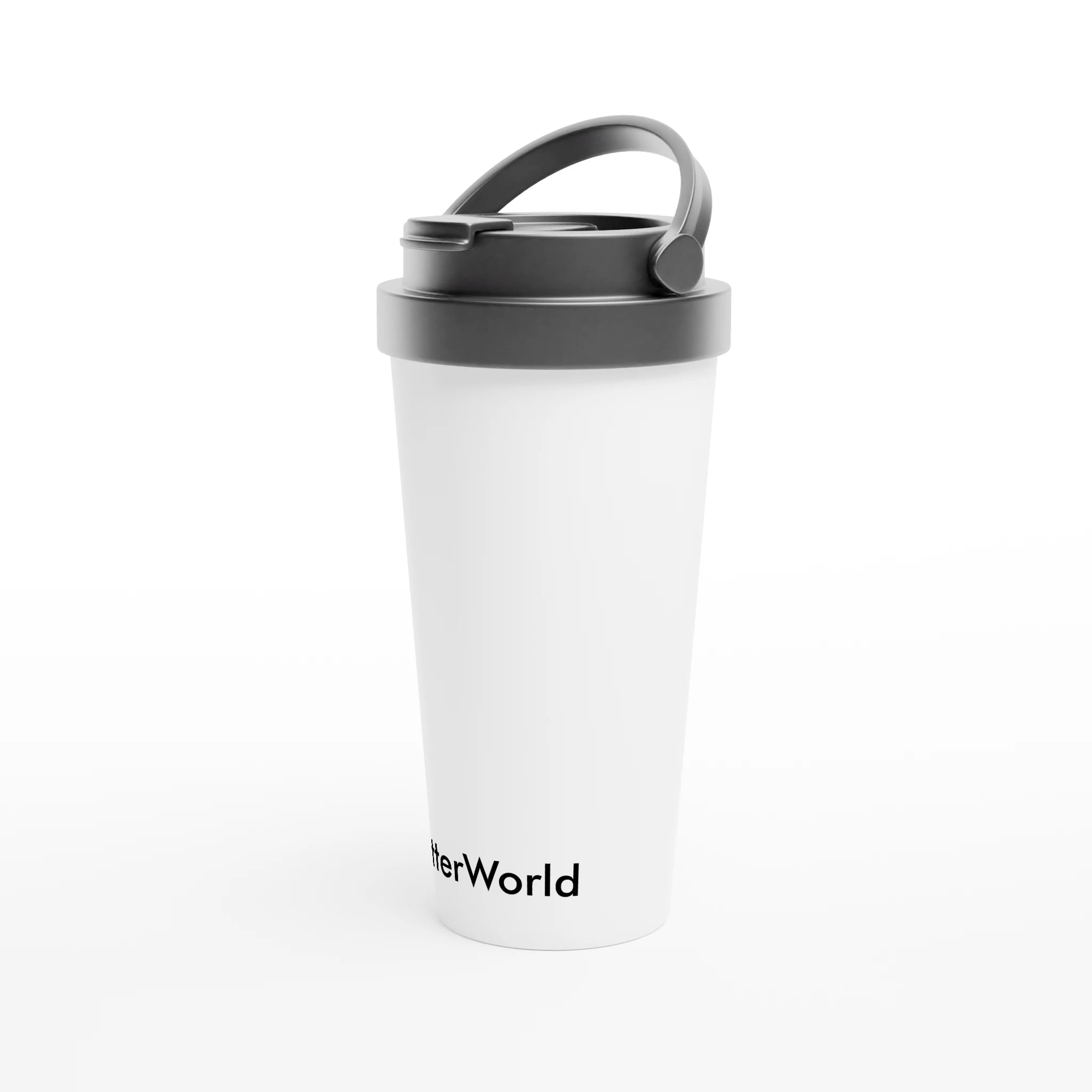 Tasse de voyage BetterWorld en acier inoxydable, design minimaliste