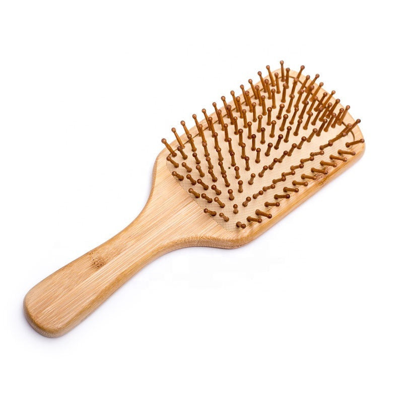 Brosse à cheveux en bambou, sans plastique