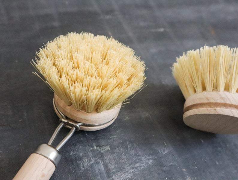Ensemble de brosses de cuisine zéro déchet, bois et fibres naturelles